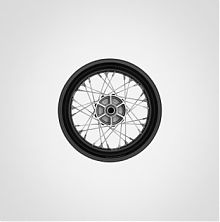 Диск колесный задний спицованный (черный) 412000-P14A-0002