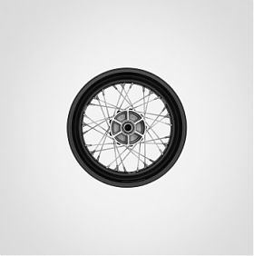 Аксессуар Moto Morini. Диск колесный задний спицованный (черный)