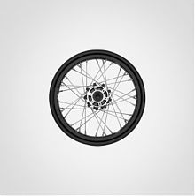 Диск колесный передний спицованный (черный) 452000-P14A-0002