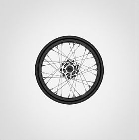 Аксессуар Moto Morini. Диск колесный передний спицованный (черный)